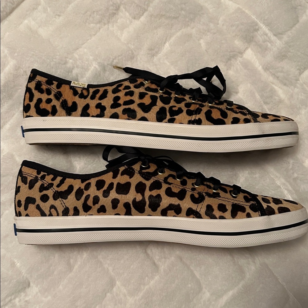 Keds for Kate Spade Black and Brown Animal Print Sneakers size 10.5 new w/o box - Picture 4 of 9